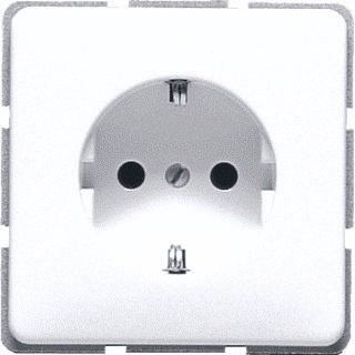 Jung CD500 1-voudige wandcontactdoos met randaarde wit CD1520NWW