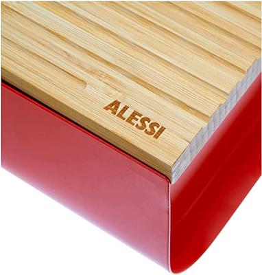 Alessi Broodtrommel met snijplank Mattina - Rood - BG03 R - door Big-Game