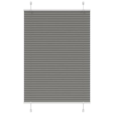 VidaXL Plissé rolgordijn 85x150 cm stofbreedte 84,4 cm antraciet