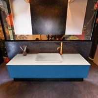 Badkamermeubelset Mondiaz Erin 150 cm met 1 Lade met RIDGE Wastafel Midden Linen met 1 kraangat Greeploos Mat Jeans - thumbnail