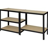 TOOLCRAFT KCT20CP Stellingkast (extra stevig) 175 kg (b x h x d) 900 x 1800 x 400 mm Metaal, Hardboard Antraciet/zwart Harde vezelbodem - thumbnail