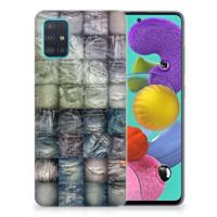 Silicone Back Cover Samsung Galaxy A51 Spijkerbroeken - thumbnail