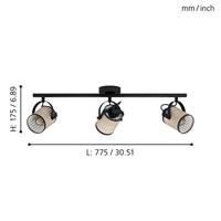 Eglo 3-lichts plafondspotRuscomb - 43495 - thumbnail