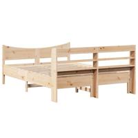 Bedframe met hoofdbord massief grenenhout 150x200 cm - thumbnail