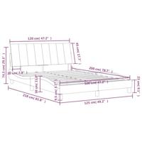 Bed met matras fluweel donkergrijs 120x200 cm - thumbnail
