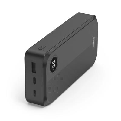 Hama Power Pack 20.000mAh 3 Uitgangen: 2X USB-C 1X USB-A Powerbank Zwart