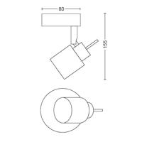Focus Philips meranti Wit GU10 8 x 15,5 x 8 cm - thumbnail