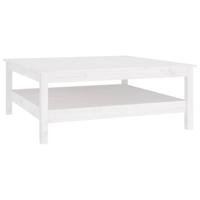 Salontafel 100x100x40 cm massief grenenhout wit - thumbnail