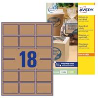 Avery L7110-20 productetiketten ft 62 x 42 mm (b x h), 360 etiketten, kraft - thumbnail