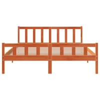 Bedframe zonder matras massief grenenhout wasbruin 150x200 cm - thumbnail