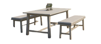 Ravello dining set 3pcs table 177x102x75/2 benches Eurofar - Eurofar