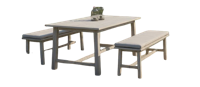 Ravello dining set 3pcs table 177x102x75/2 benches Eurofar - Eurofar - thumbnail