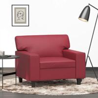 Fauteuil 60 cm kunstleer wijnrood - thumbnail