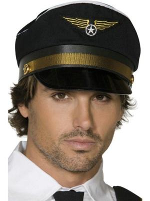 Pilotencap zwart