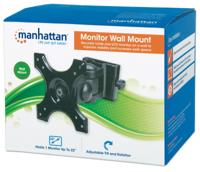 Manhattan 432351 Monitor-muurbeugel voor een monitor verstelbaar voor monitoren tot 22 inch zwart - thumbnail