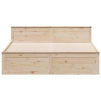 Bedframe zonder matras met hoofdbord grenenhout 200x200 cm - thumbnail