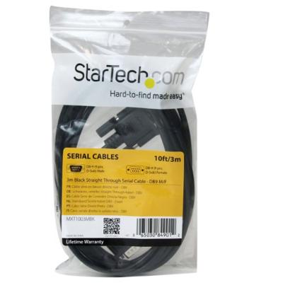 Adapter DB-9 Startech MXT1003MBK 3 m Zwart Adapter DB-9 Startech MXT1003MBK 3 m Zwart