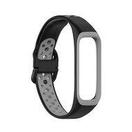 Siliconen band 2 kleurig - Zwart / grijs - Samsung Galaxy Fit 2 Siliconen band 2 kleurig - Zwart / grijs - Samsung Galaxy Fit 2