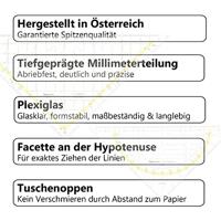 Aristo AR-18100B 3in1 Geocoverset Basic Geocover/Geodriehoek/Tekendriehoek Rood - thumbnail