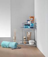 Metaltex Onda Badkamer-Hoekrek 2 Etages 22x22x35 cm Zilver - thumbnail