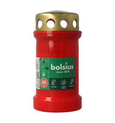 Bolsius graflicht nr.3 rood met deksel