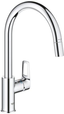 Grohe QuickFix Start Loop keukenmengkraan met uittrekbare handdouche rond chroom Grohe QuickFix Start Loop keukenmengkraan met uittrekbare handdouche rond chroom