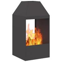 Vuurkorf Zwart 50 x 50 x 100 cm Koudgewalst staal - thumbnail