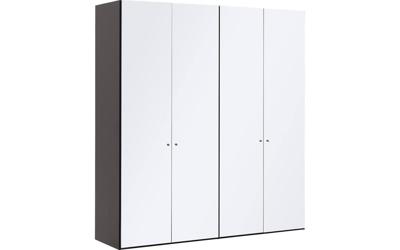 Goossens Kledingkast Easy Storage Ddk, Kledingkast 203 cm breed, 220 cm hoog, 4x glas draaideur