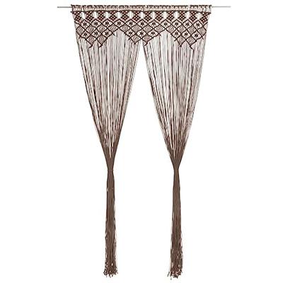 VidaXL Gordijn macramé 140x240 cm katoen taupe