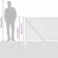 VidaXL Afrasteringspaal grijs 10 x 1 m (13 mm gaas) staal en pvc - thumbnail