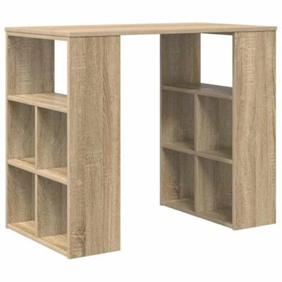 Bureau met plank Sonoma eiken 90 x 50 x 75 cm Bewerkt hout