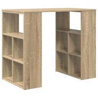 Bureau met plank Sonoma eiken 90 x 50 x 75 cm Bewerkt hout - thumbnail