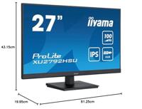 Iiyama ProLite XU2792HSU-B6 LED-monitor Energielabel E (A - G) 68.6 cm (27 inch) 1920 x 1080 Pixel 16:9 0.4 ms HDMI, DisplayPort, Hoofdtelefoon (3.5 mm - thumbnail