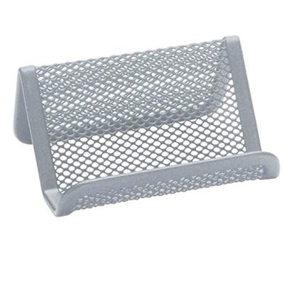 Q-CONNECT visitekaartenhouder 11 x 7,5 x 5 cm metaal zilver