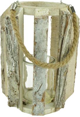 Windlicht Hout robuust 18x24cm