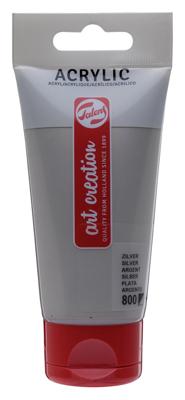 Talens art creation acrylverf tube 75ml zilver 800