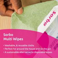 Sorbo Microvezeldoekjes 22x22cm 16st - thumbnail