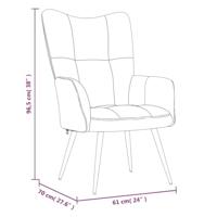 Relaxstoel fluweel mosterdgeel - thumbnail