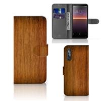 Sony Xperia 10 II | Book Style Case | Donker Hout - thumbnail