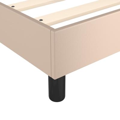 Boxspring met matras kunstleer cappuccinokleurig 140x190 cm