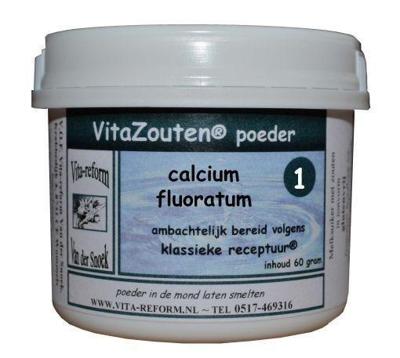 Vitazouten Calcium fluoratum poeder nr. 01 60 Gram Vitazouten Calcium fluoratum poeder nr. 01 60 Gram
