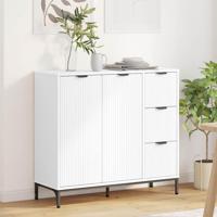 Dressoir met lade Wit 89,5 x 33 x 82 cm Bewerkt hout - thumbnail