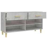 VidaXL Schoenenkast 102x35x55 cm bewerkt hout betongrijs - thumbnail