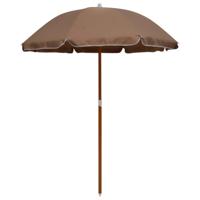 Parasol met stalen paal 180 cm taupe - thumbnail