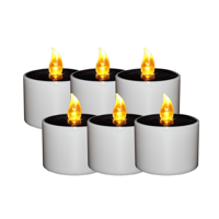 Solar waxinelichtjes led kaarsen 6 stuks - thumbnail