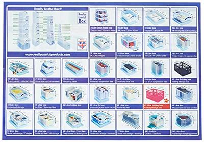 Really Useful Box opbergdoos 19 liter hangmappenkoffer, transparant