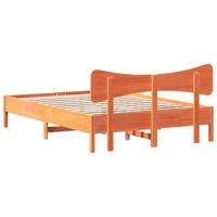Bedframe zonder matras massief grenenhout wasbruin 150x200 cm - thumbnail