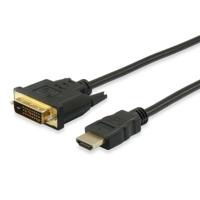 Equip 119323 high quality hdmi to dvi-d single-link adapter cable, m/m, gold-plated, 3m, black - thumbnail