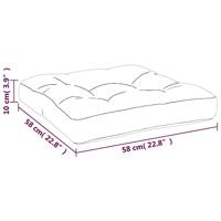 VidaXL Palletkussen 58x58x10 cm stof taupe - thumbnail