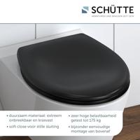 Toiletbril Schutte Lupos Softclose en Quick-Release Mat Zwart - thumbnail